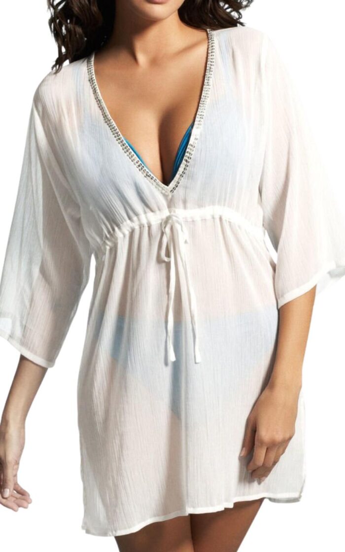 Fantasie Capri Kaftan - White - S - 10