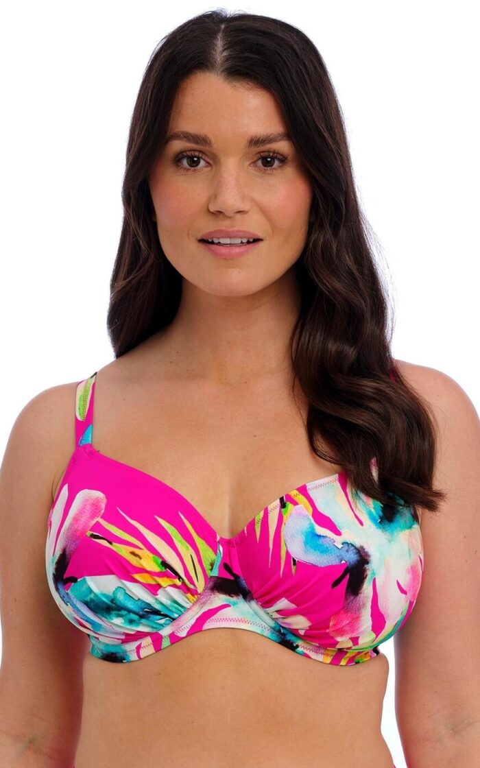 Fantasie Carabelita Gathered Full Cup Bikini Top - Peony - 32F