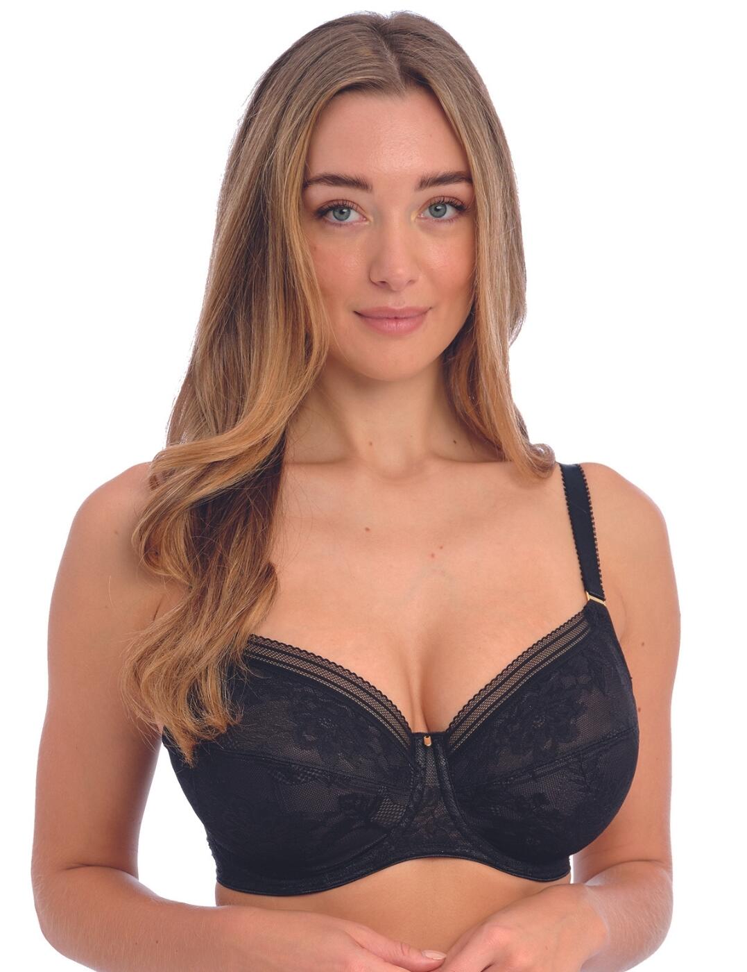Fantasie Fusion Lace Side Support Bra - Black - 30F