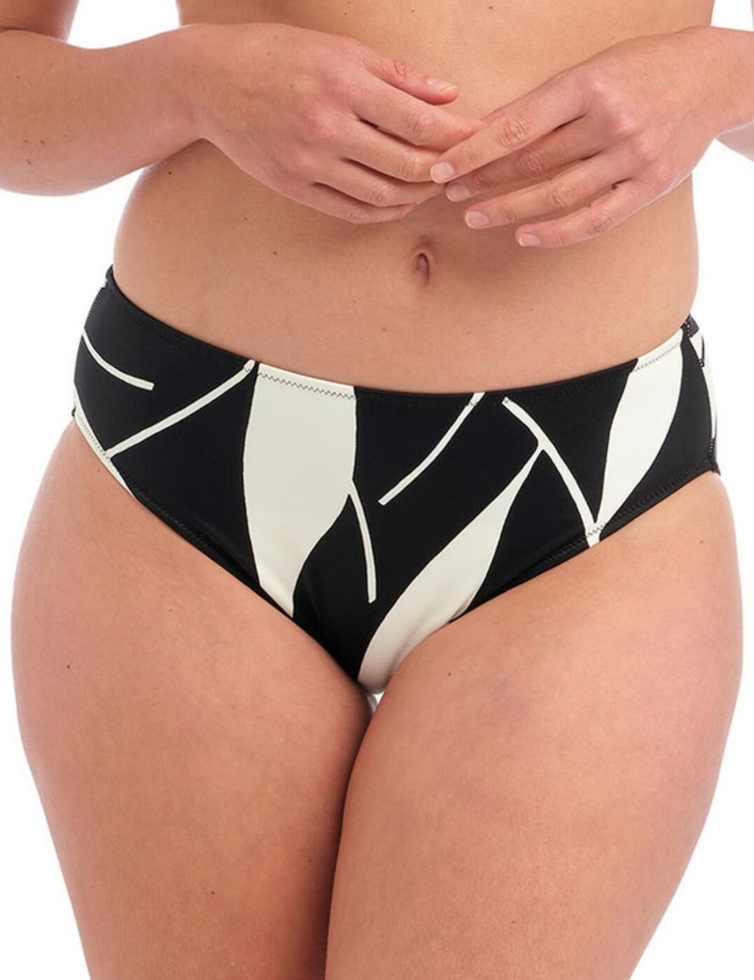 Fantasie Ile De Re Bikini Brief - Black & Cream - S - 10