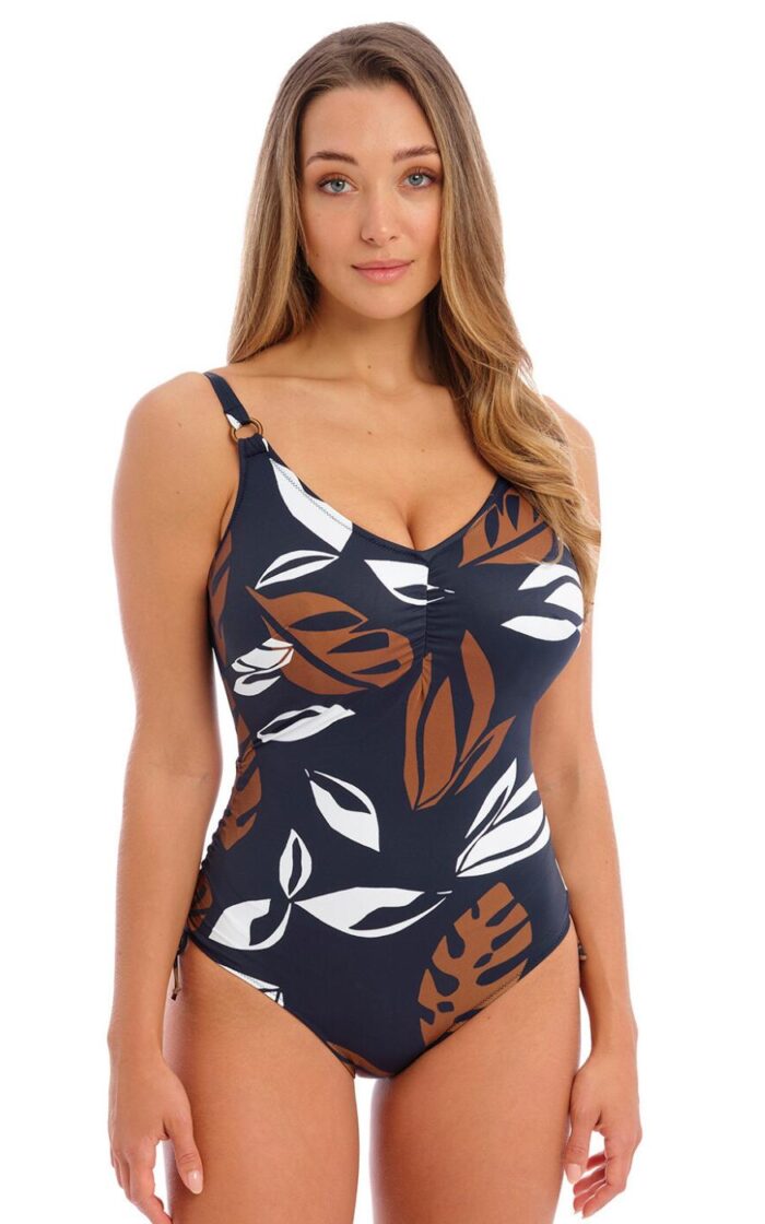Fantasie Lake Orta V Neck Swimsuit - French Navy - 34D