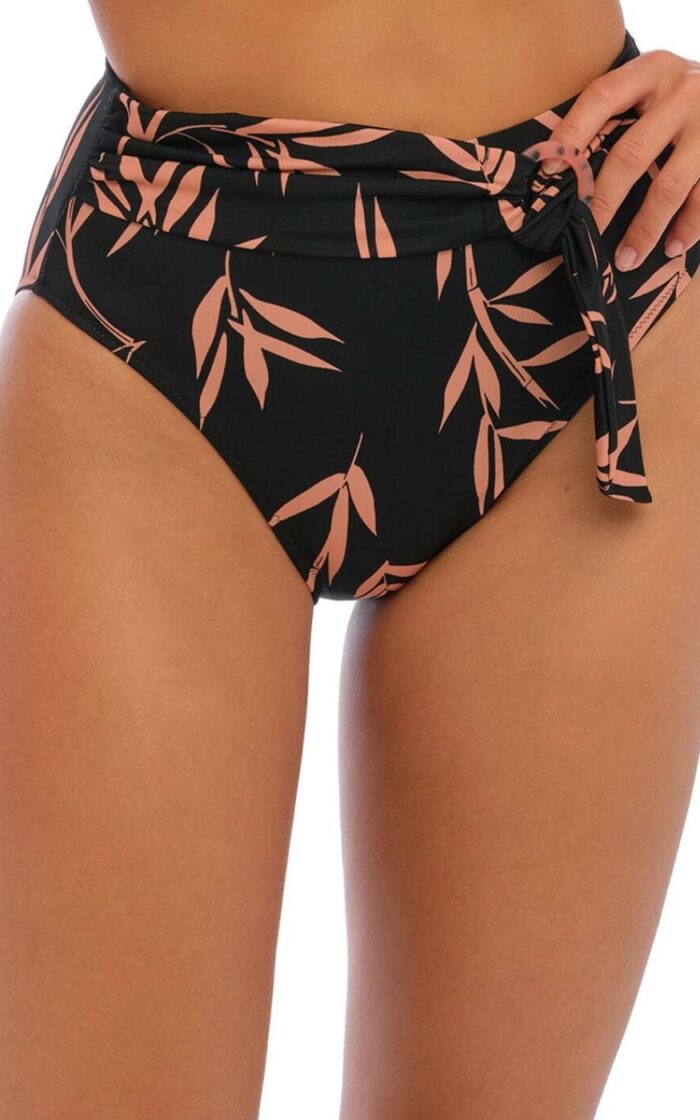 Fantasie Luna Bay High Waist Bikini Brief - Lacquered Black - S - 10