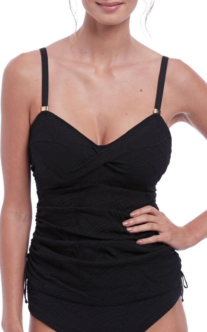 Fantasie Ottawa Underwired Twist Front Tankini Top - Black - 32G