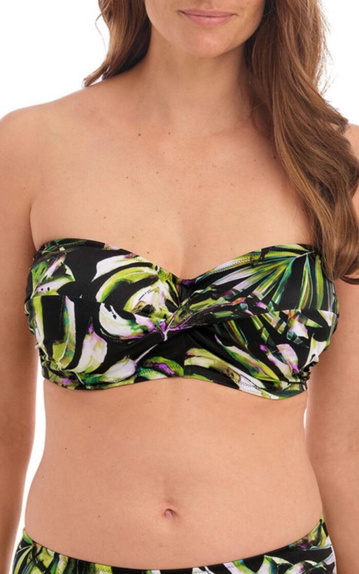 Fantasie Palm Valley Bandeau Bikini Top - Black - 32E