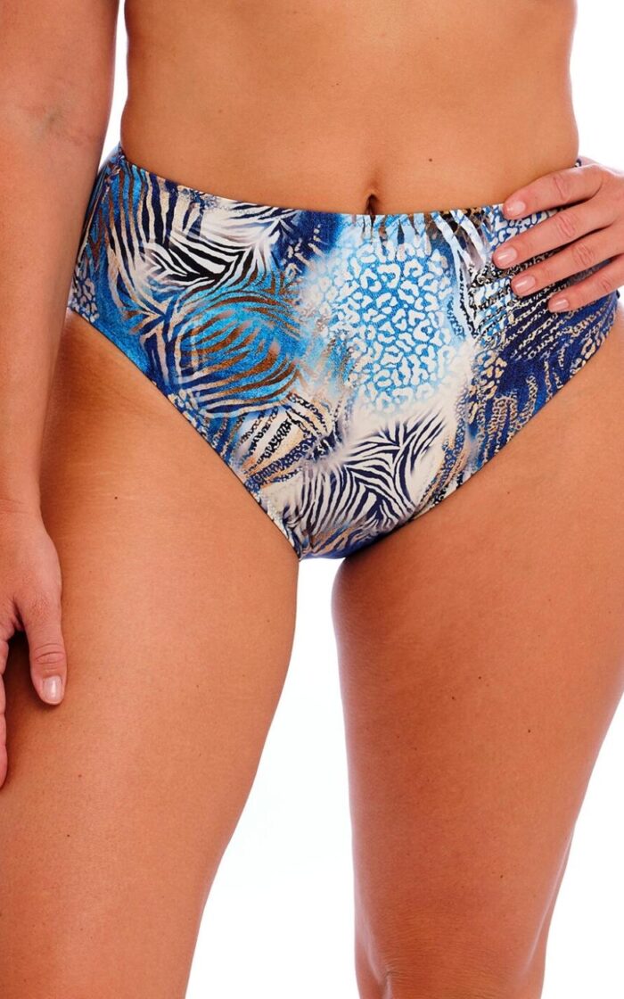Fantasie Seraya Sands High Waist Bikini Brief - Denim - M - 12