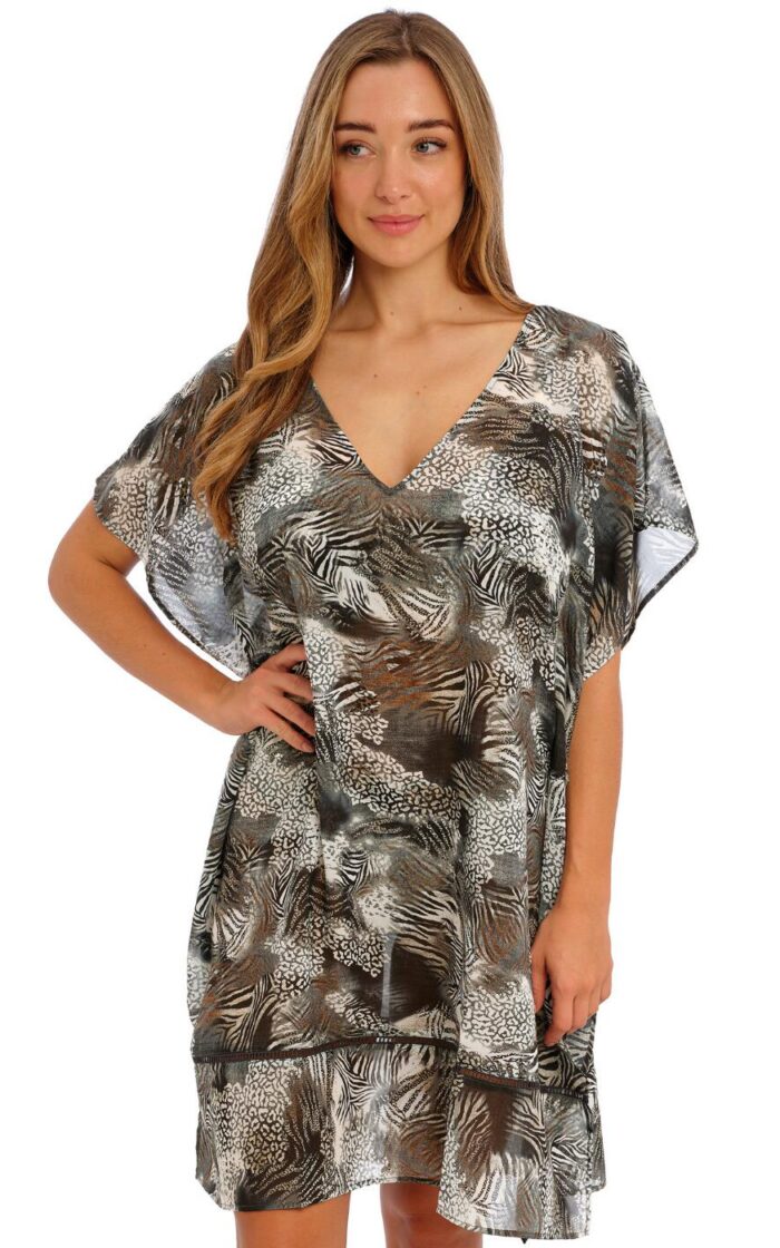 Fantasie Seraya Sands Kaftan - Monochrome - S - 10