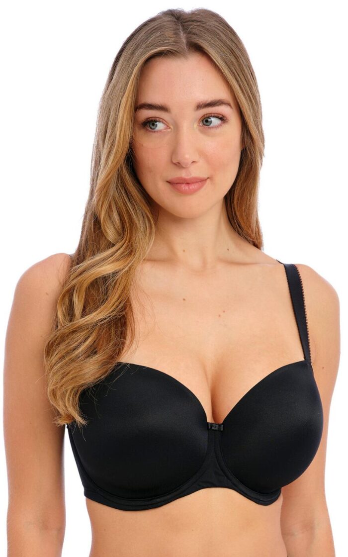 Fantasie Smoothease Moulded T Shirt Bra - Black - 30DD