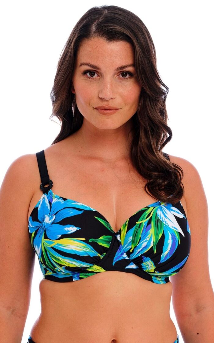 Fantasie Talm Beach Gathered Full Cup Bikini Top - Black - 32H