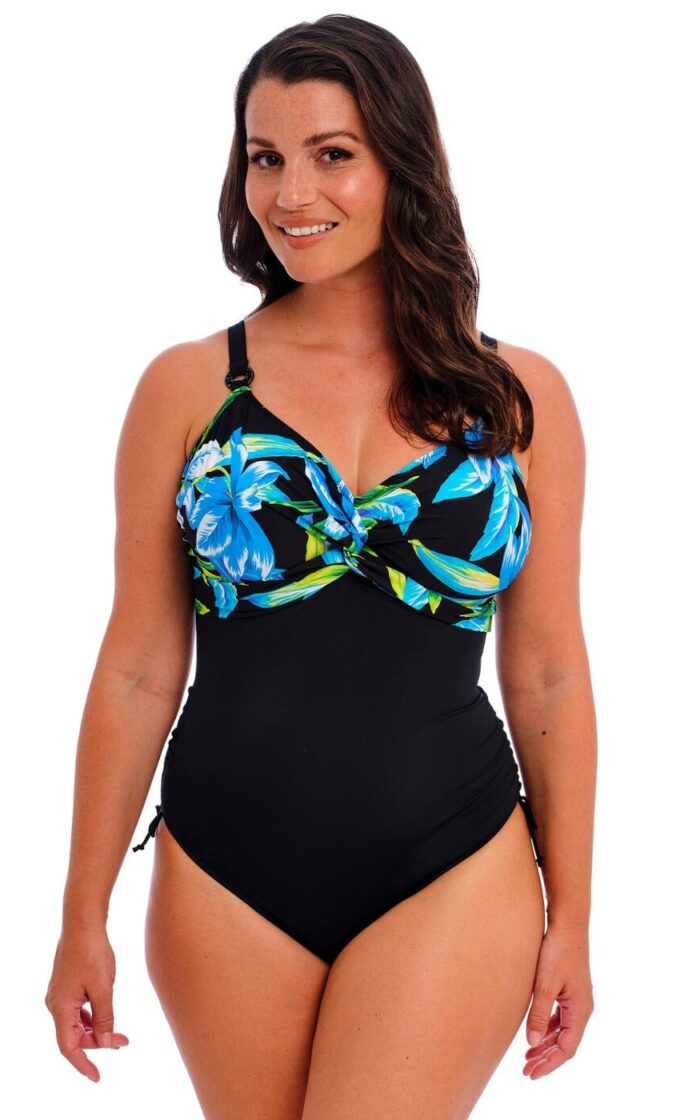 Fantasie Talm Beach Underwired Twist Front Swimsuit - Black - 32E