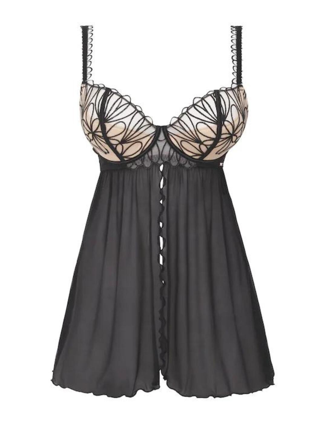 Figleaves Artistry Babydoll - Black - 36DD