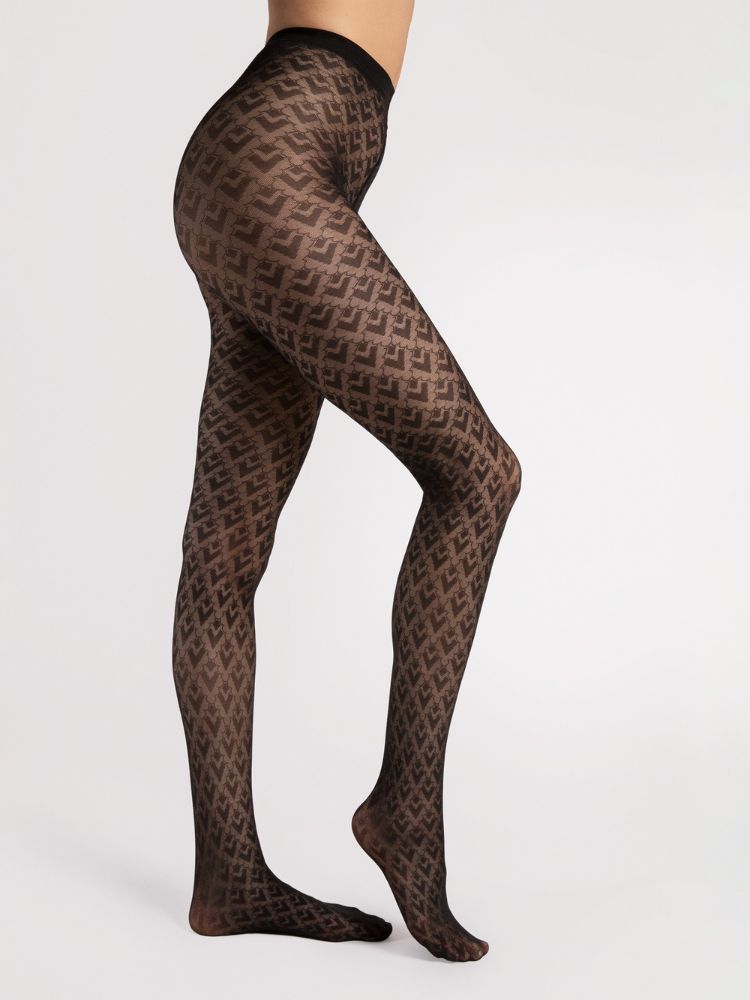 Fiore Bisette Diamond Pattern Tights