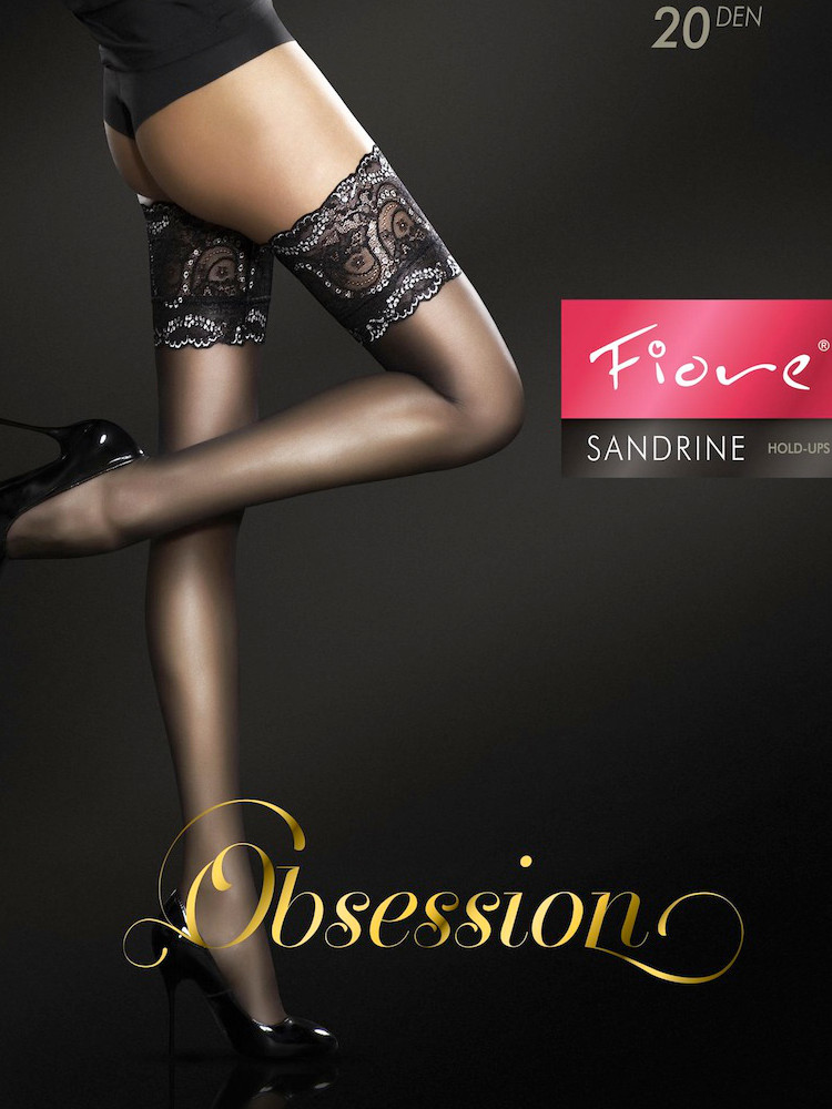 Fiore Sandrine Deep Lace Top Hold Ups