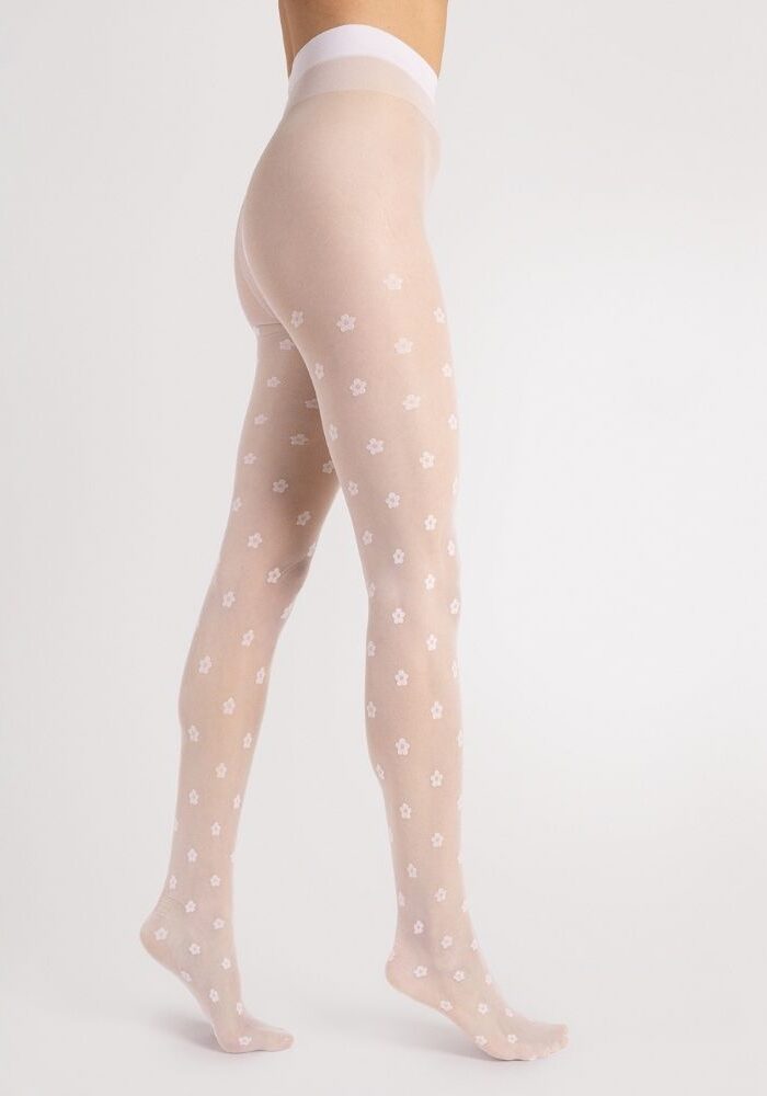 Fiore Spring Floral Pattern Tights