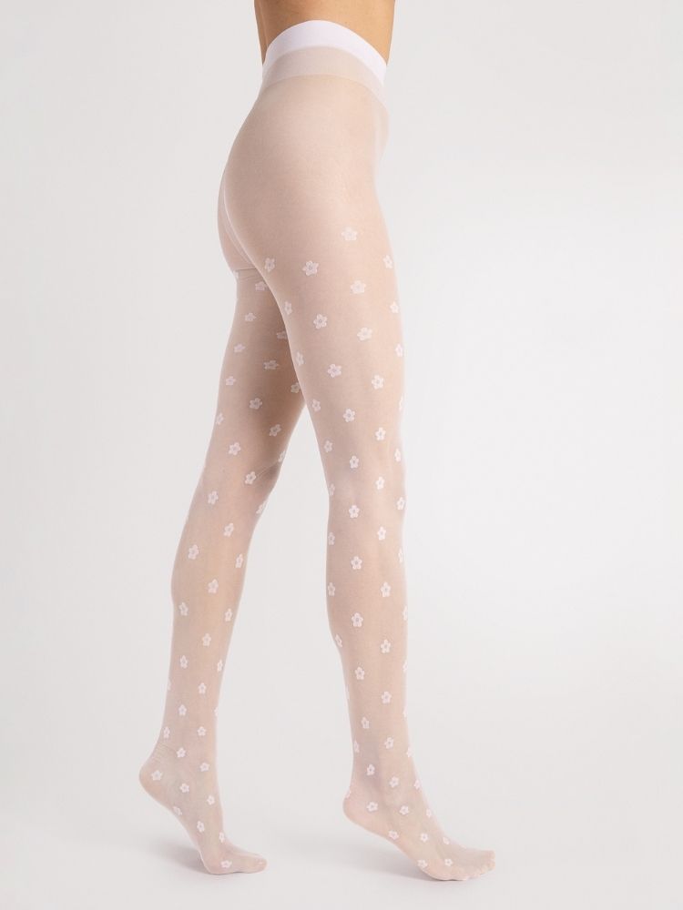Fiore Spring Floral Pattern Tights