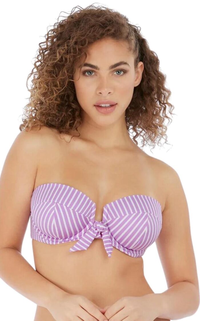 Freya Beach Hut Bandeau Bikini Top - Cassis - 38DD