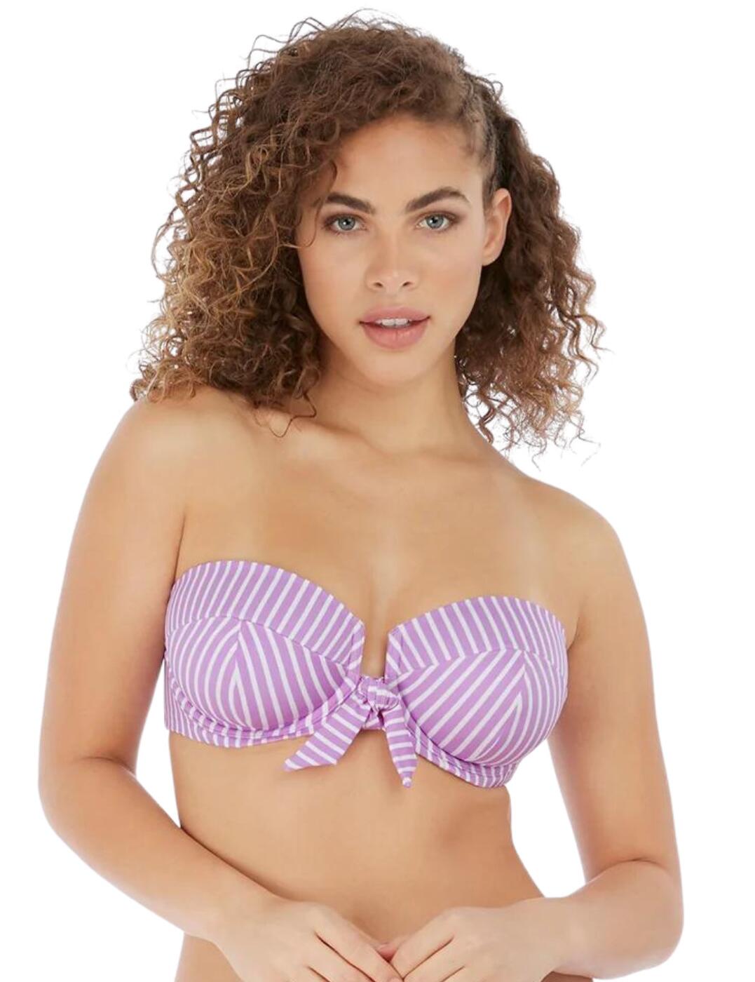 Freya Beach Hut Bandeau Bikini Top - Cassis - 38DD