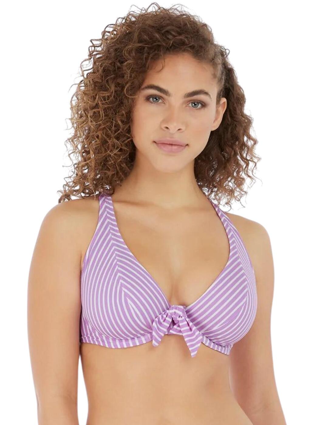 Freya Beach Hut Halter Bikini Top - Cassis - 38FF