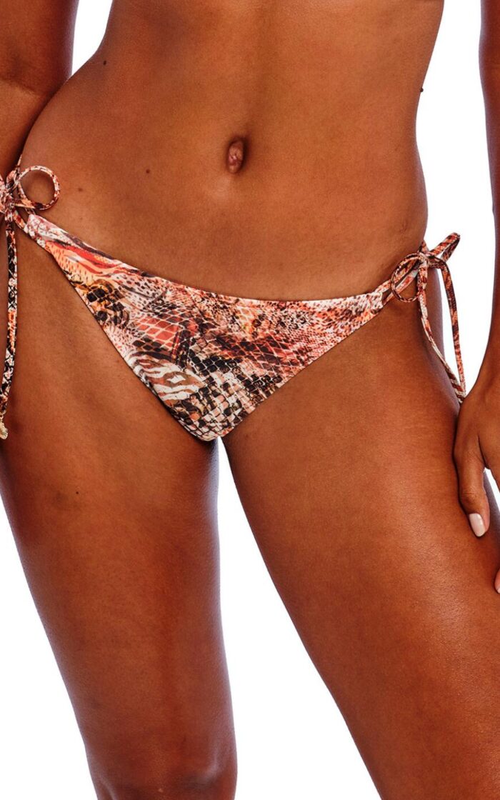 Freya Desert Cat Tie Side Bikini Brief - Sunset - L - 14