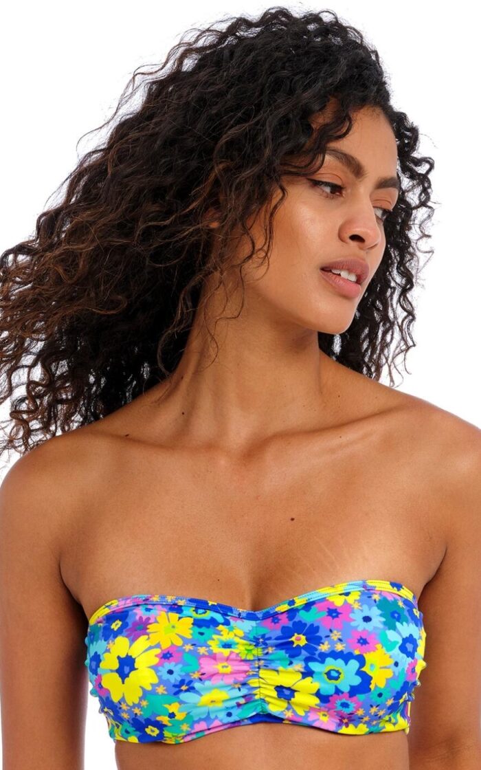 Freya Garden Disco Bandeau Bikini Top - Multi - 30F