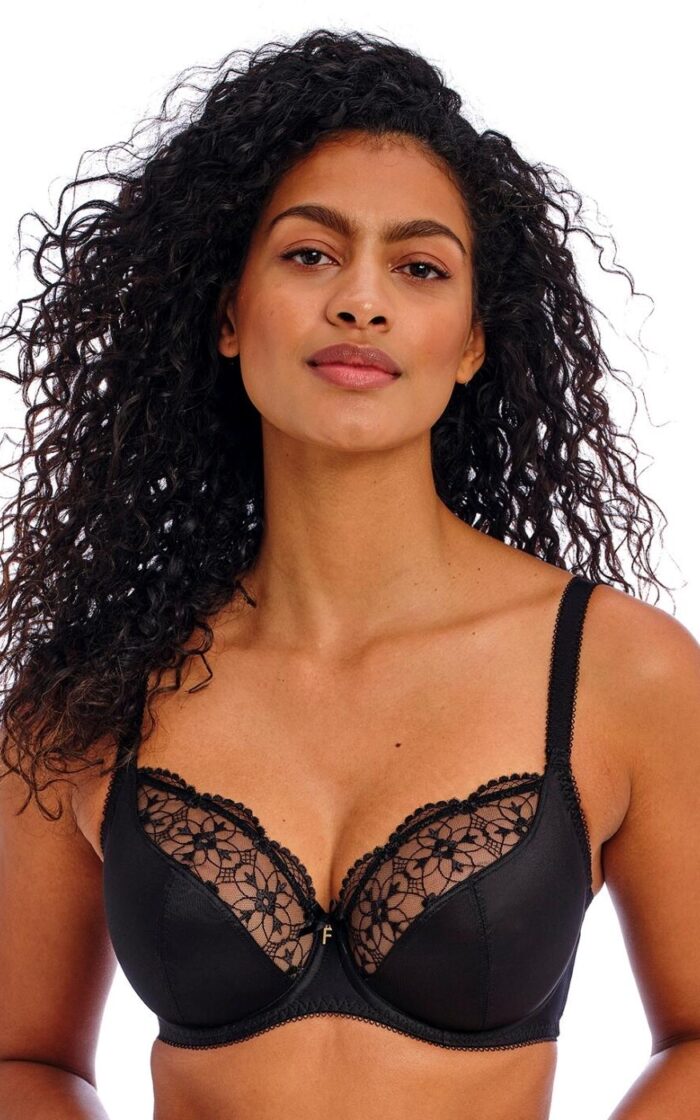 Freya Hallie Underwired Plunge Bra - Black - 28DD
