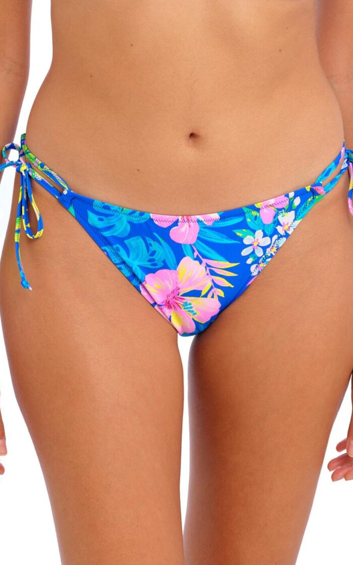 Freya Hot Tropics Tie Side Bikini Brief - Blue - S - 10