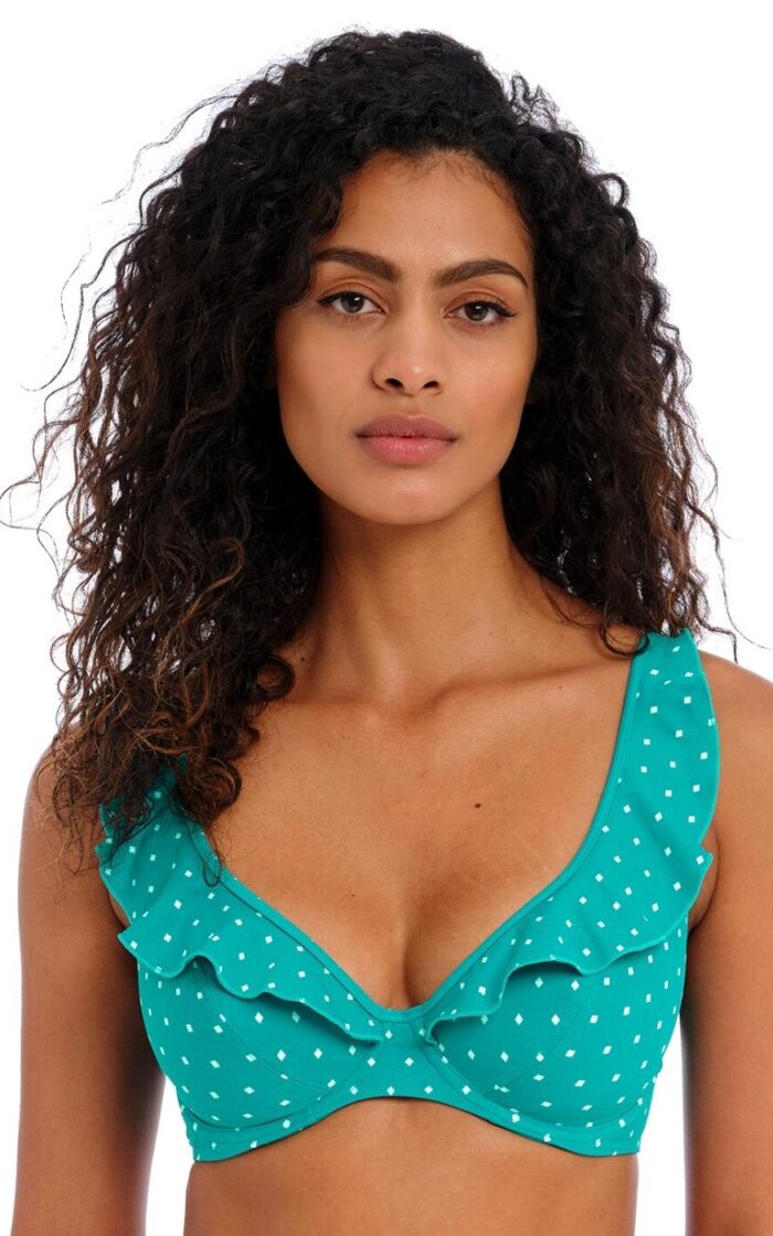 Freya Jewel Cove High Apex Bikini Top - Marine - 30D