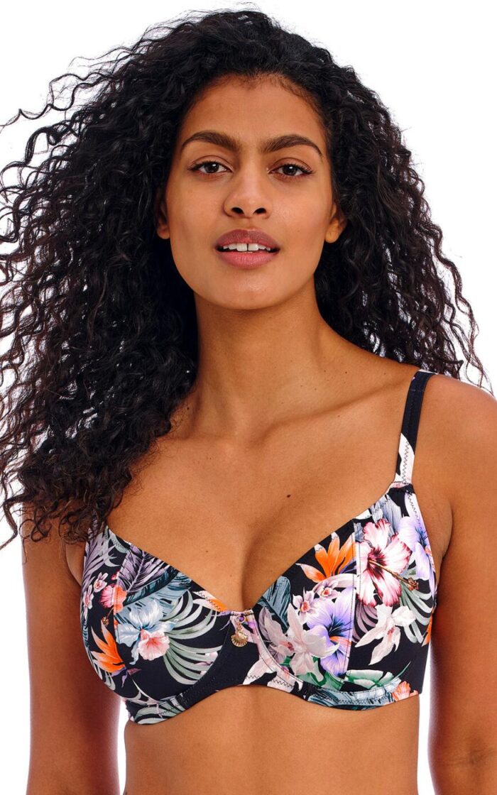 Freya Kamala Bay Plunge Bikini Top - Midnight - 30DD