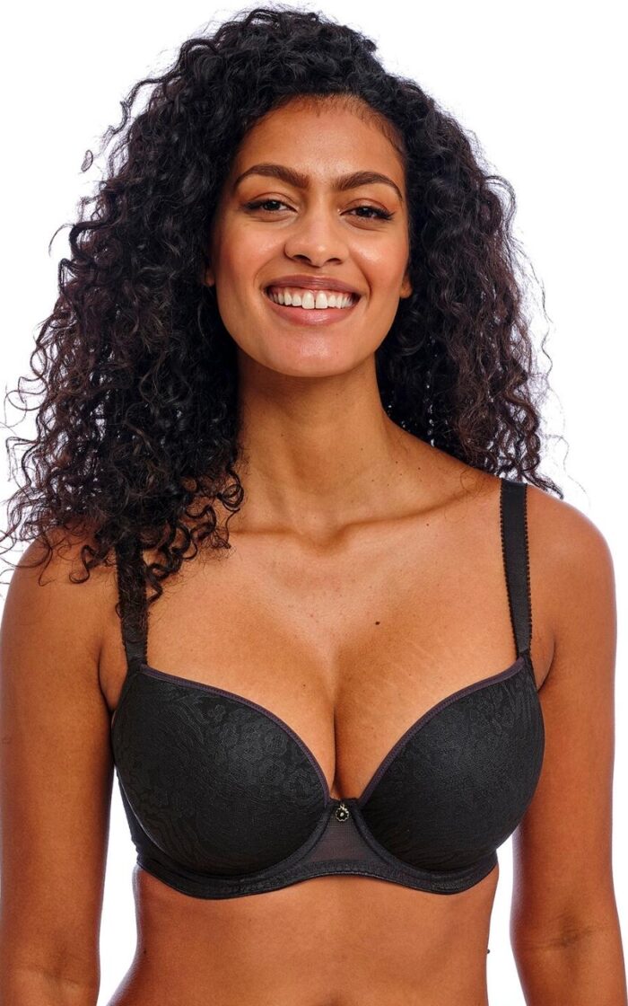 Freya Love-Haze Moulded Plunge T Shirt Bra - Black - 30F
