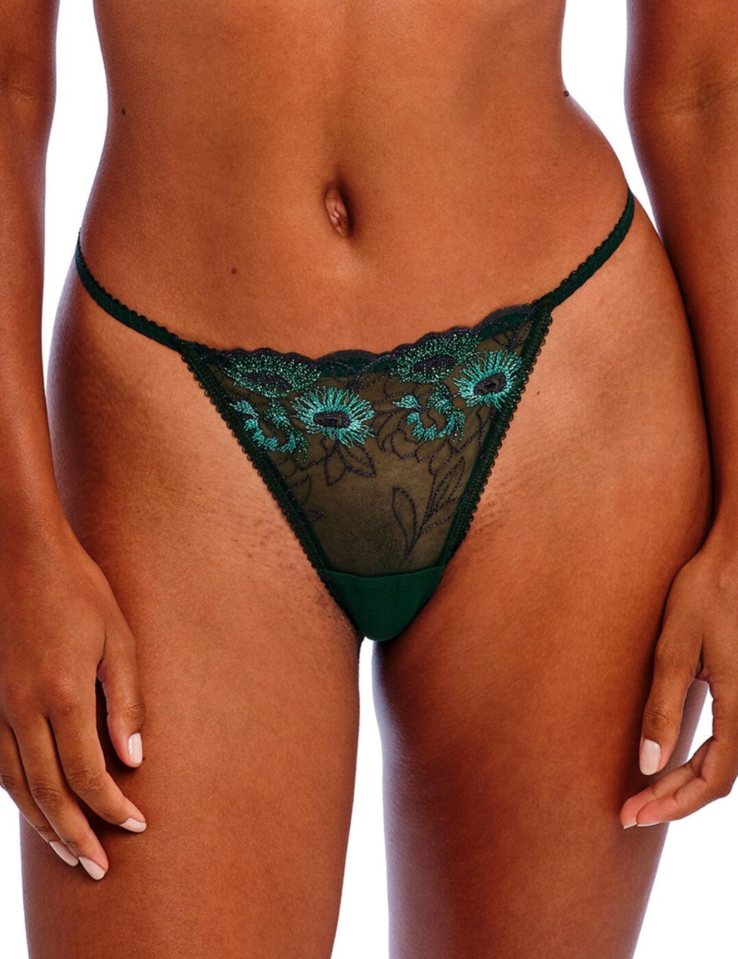 Freya Loveland Thong - Deep Emerald - M - 12