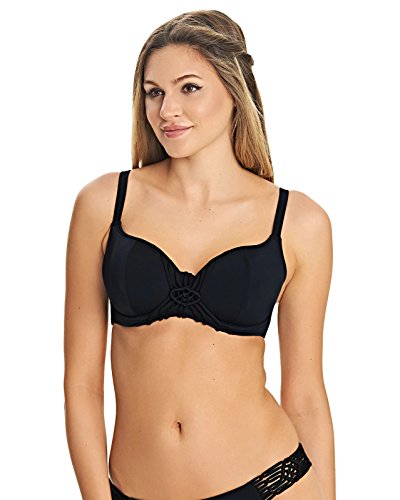 Freya Macrame Balcony Bikini Top - Black - 32D