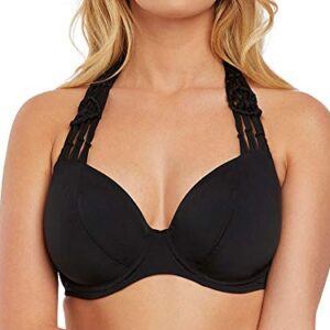 Freya Macrame Halter Bikini Top - Black - 32E