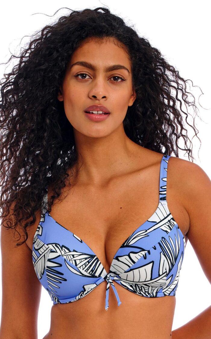 Freya Mali Beach Plunge Bikini Top - Cornflower - 34E