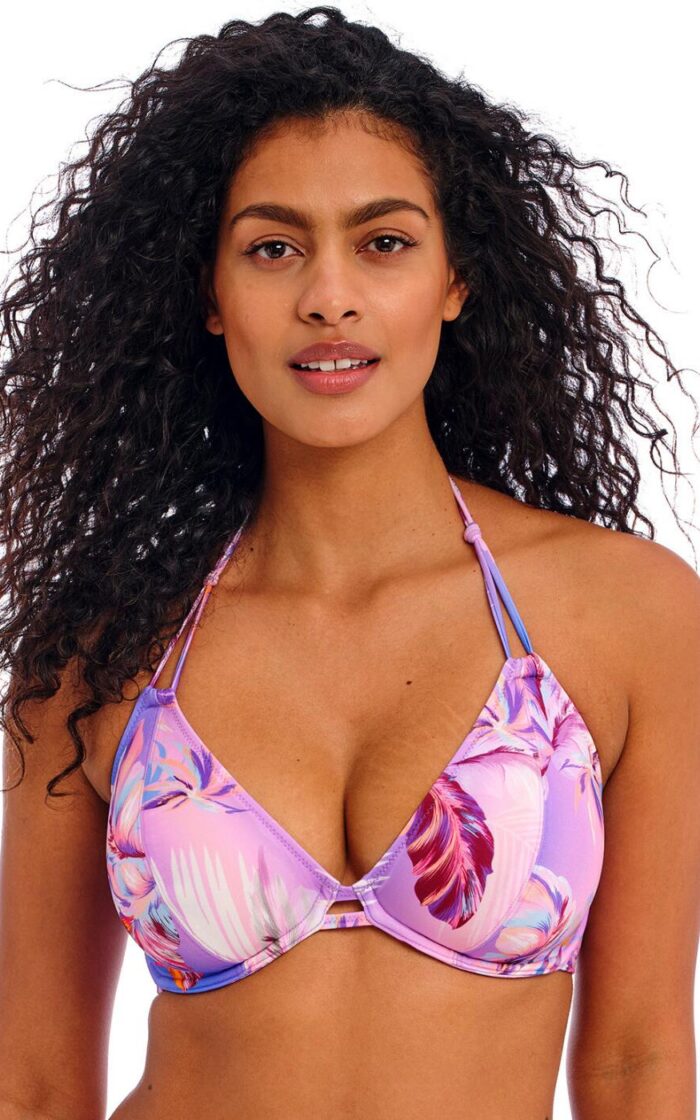 Freya Miami Sunset Halter Bikini Top - Cassis - 30DD