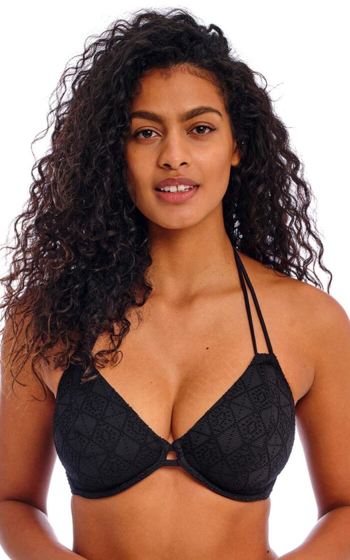 Freya Nomad Nights Halter Bikini Top - Black - 36E