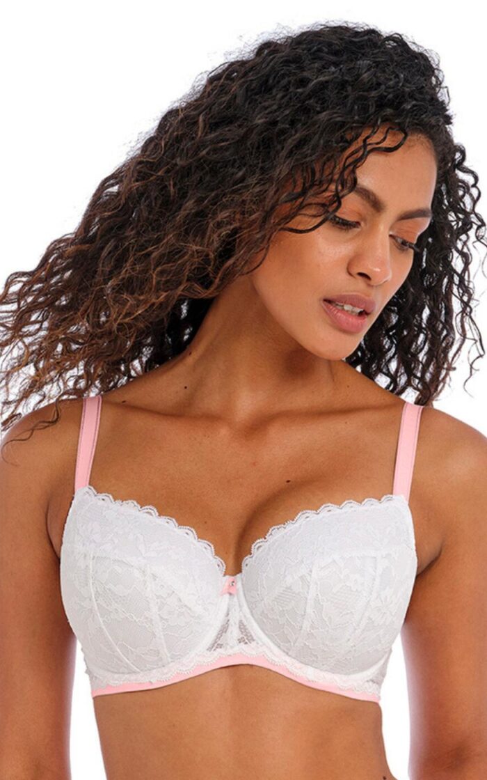 Freya Offbeat Half Cup Bra - White - 30D