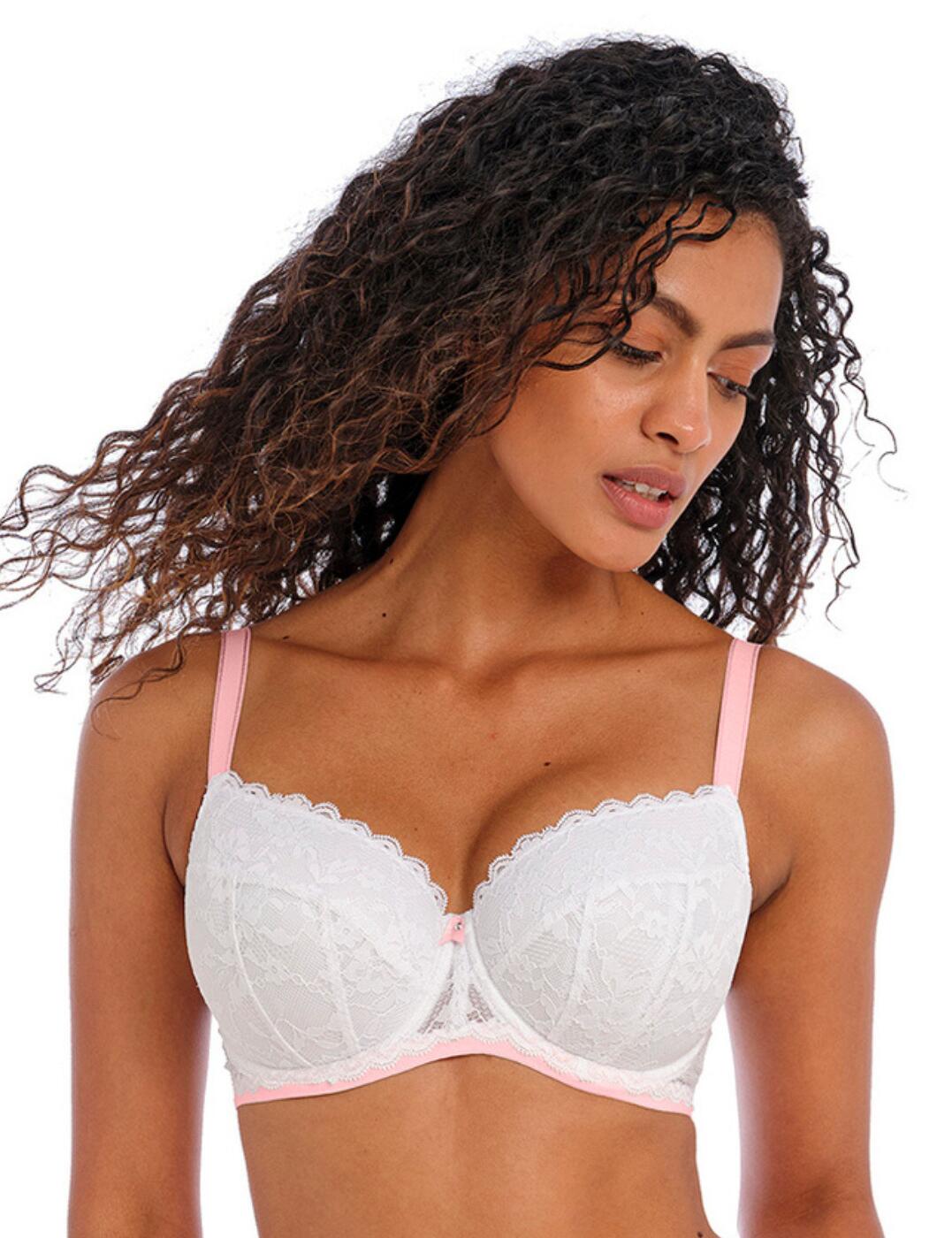 Freya Offbeat Half Cup Bra - White - 30D
