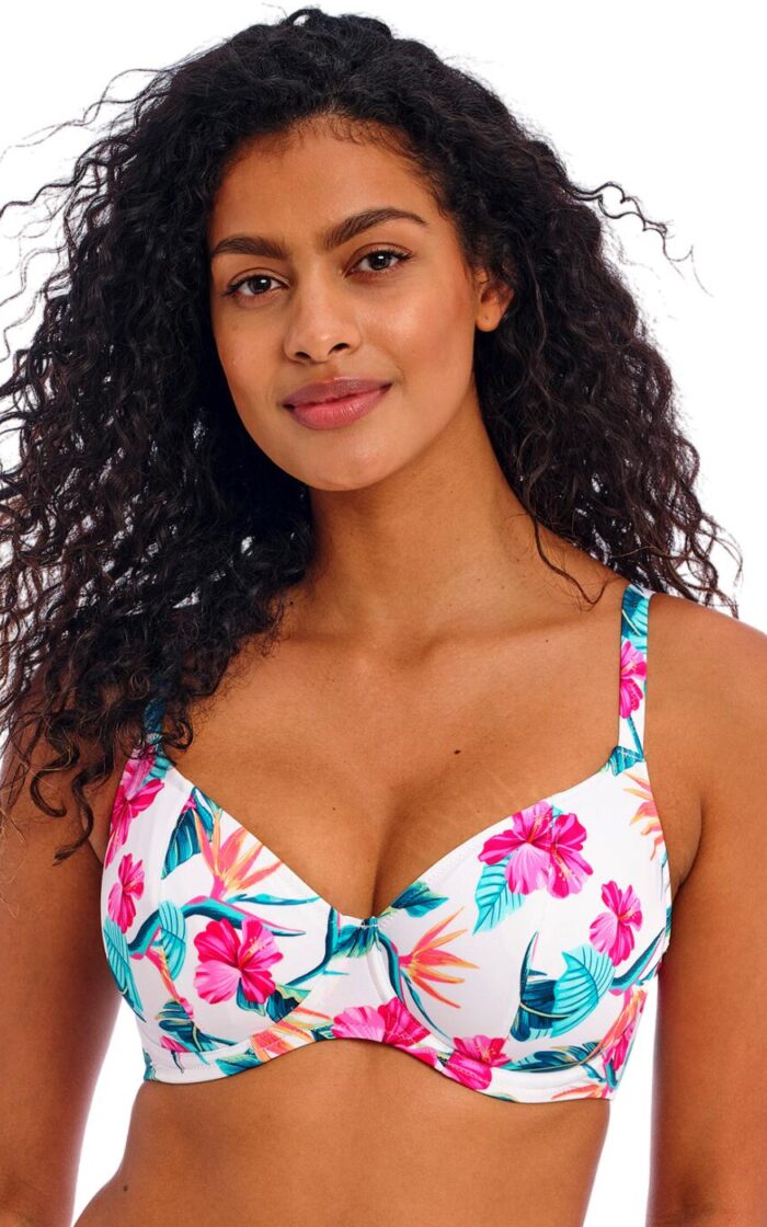 Freya Palm Paradise Bikini Top - White - 28E