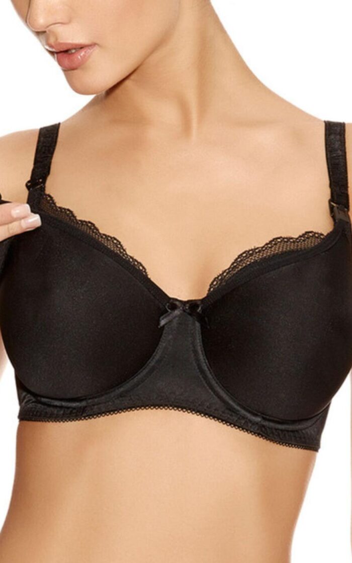 Freya Pure Moulded Nursing Bra - Black - 30D