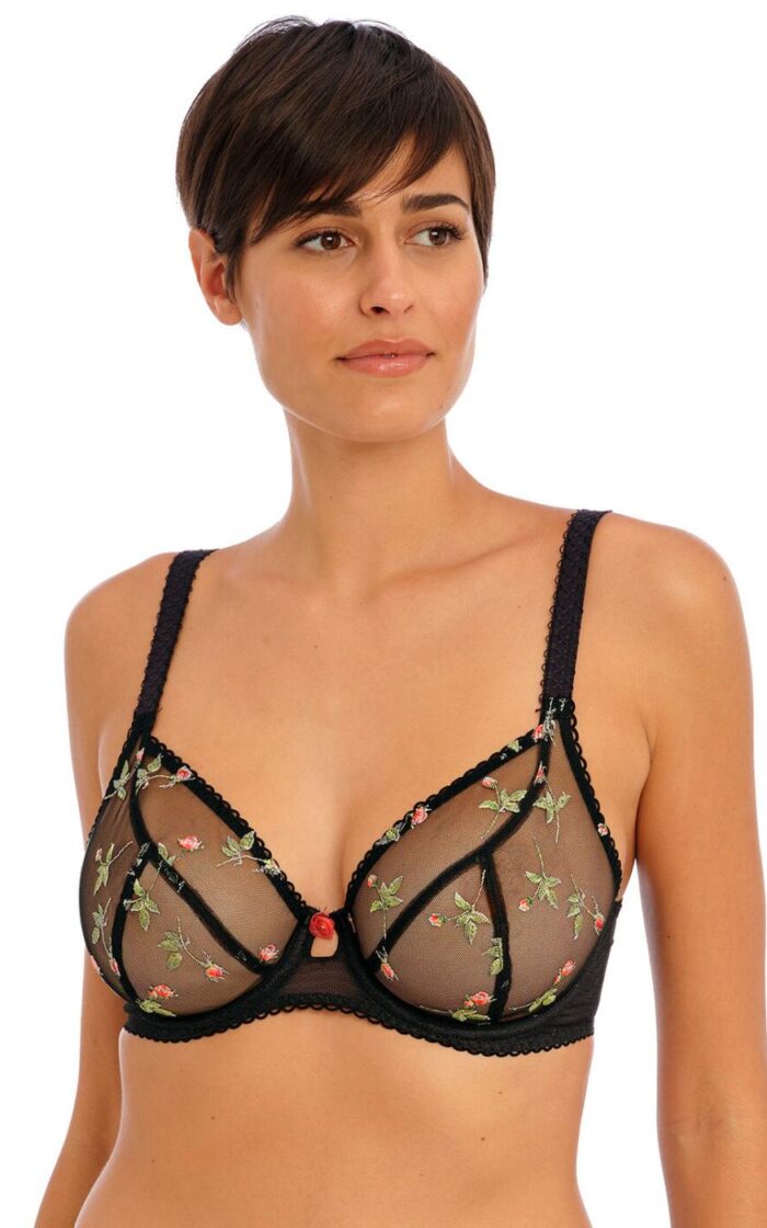 Freya Rose Blossom Plunge Bra - Black - 30F