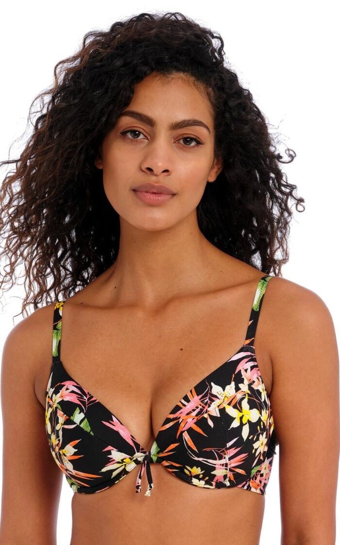 Freya Savanna Sunset Padded Plunge Bikini Top - Multi - 32D
