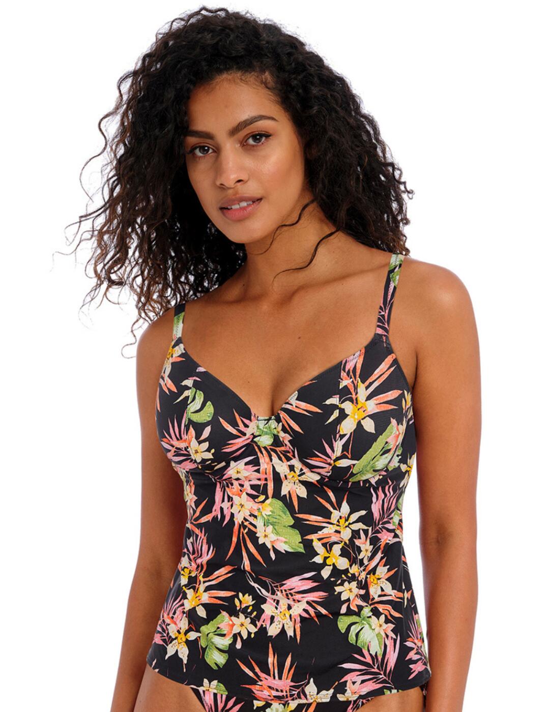 Freya Savanna Sunset Plunge Tankini Top - Multi - 30FF