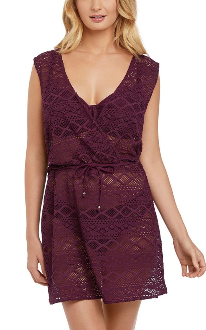 Freya Sundance Cross Over Beach Dress - Black Cherry - S - 10