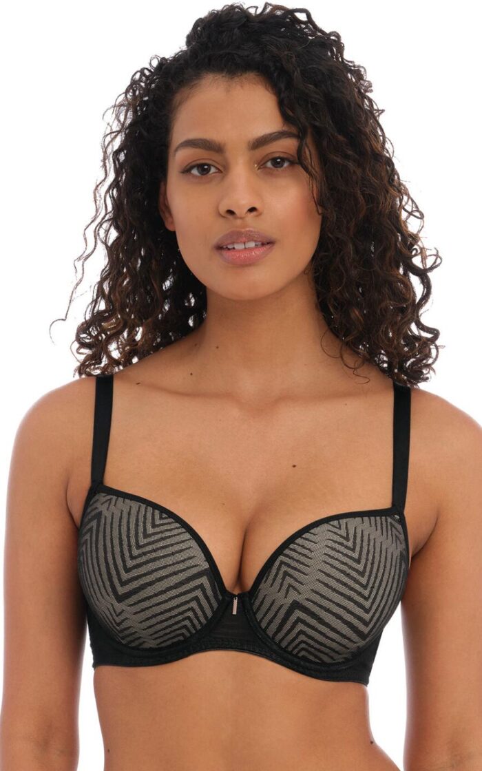 Freya Tailored Plunge T Shirt Bra - Black - 28D