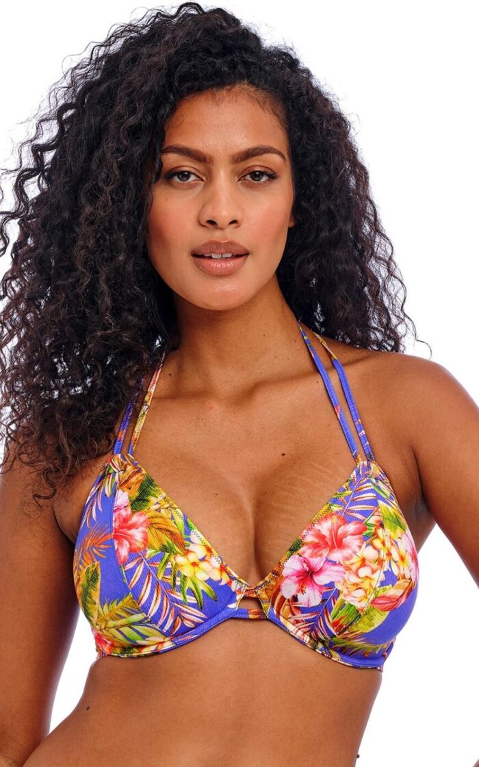 Freya Tiger Valley Halter Bikini Top - Ultramarine - 30E