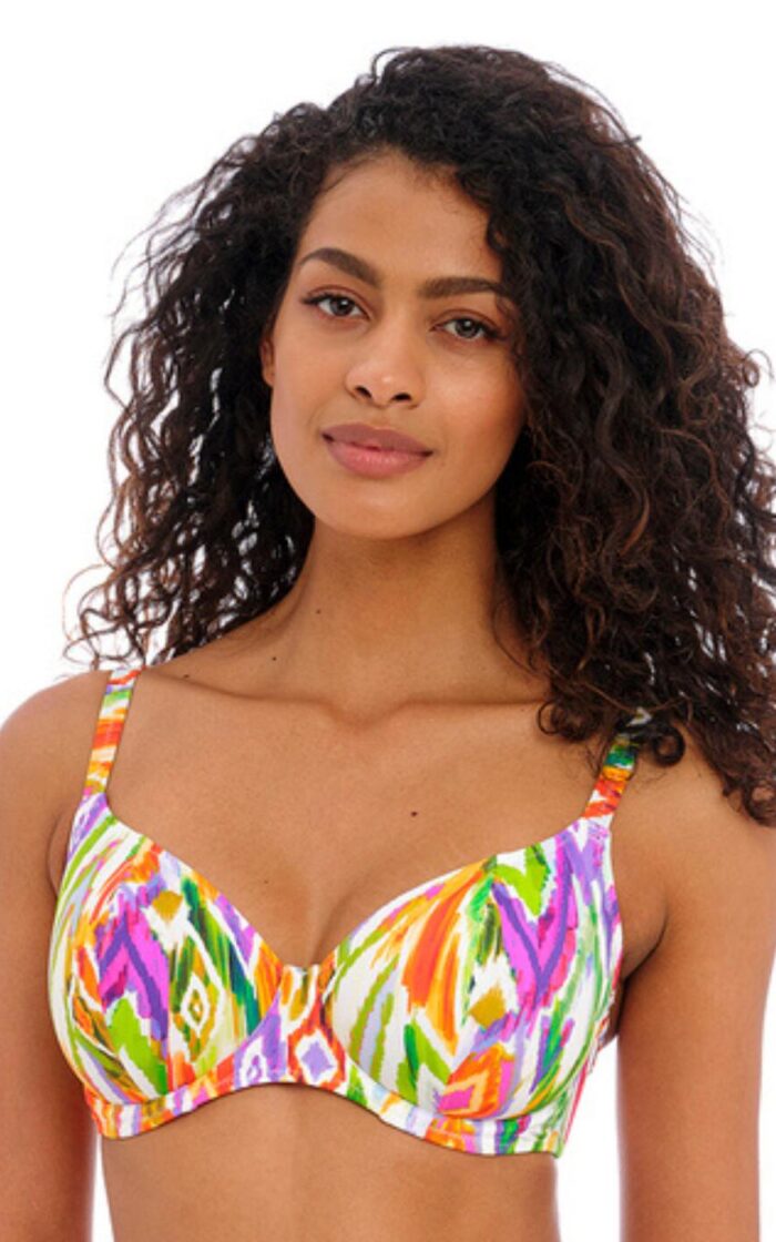 Freya Tusan Beach Plunge Bikini Top - Multi - 30DD