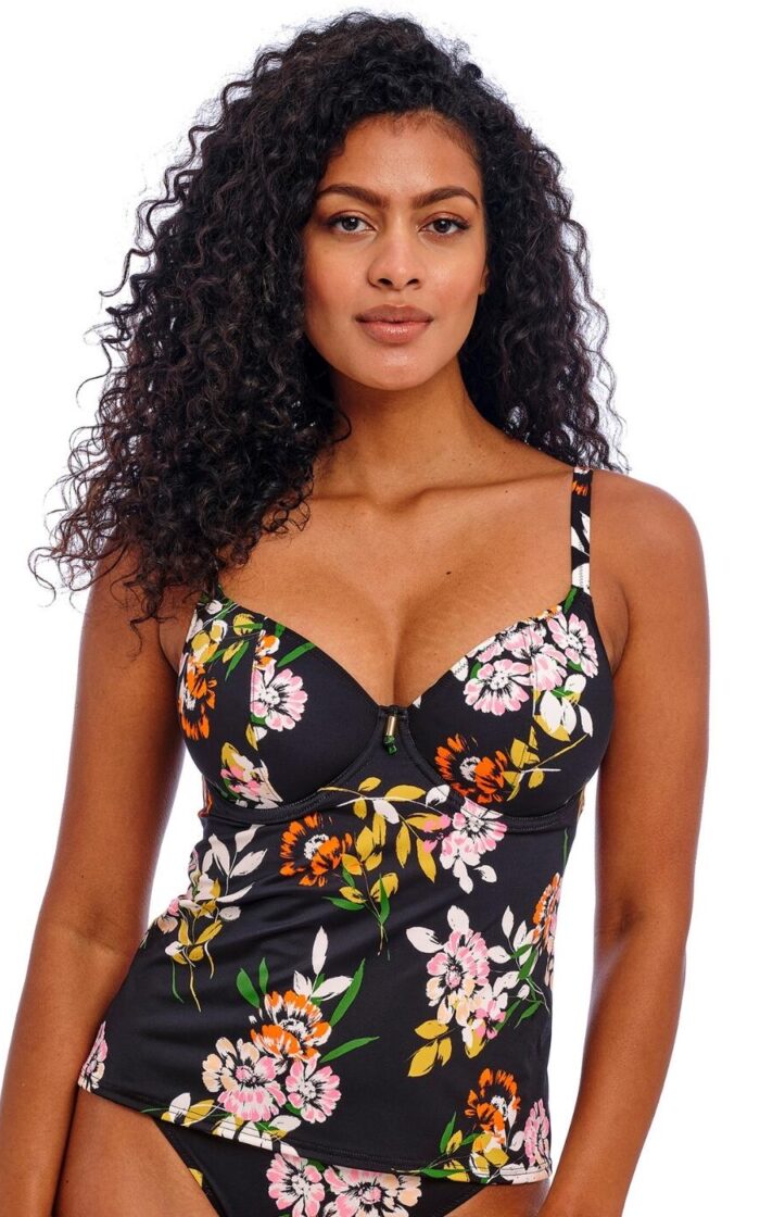 Freya Twilight Soul Plunge Tankini Top - Black - 30E