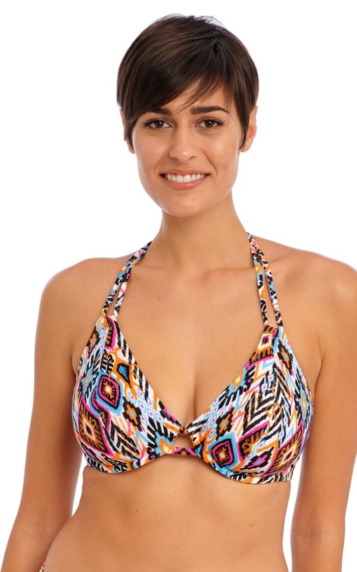 Freya Viva La Fiesta Halter Bikini Top - Multi - 30E