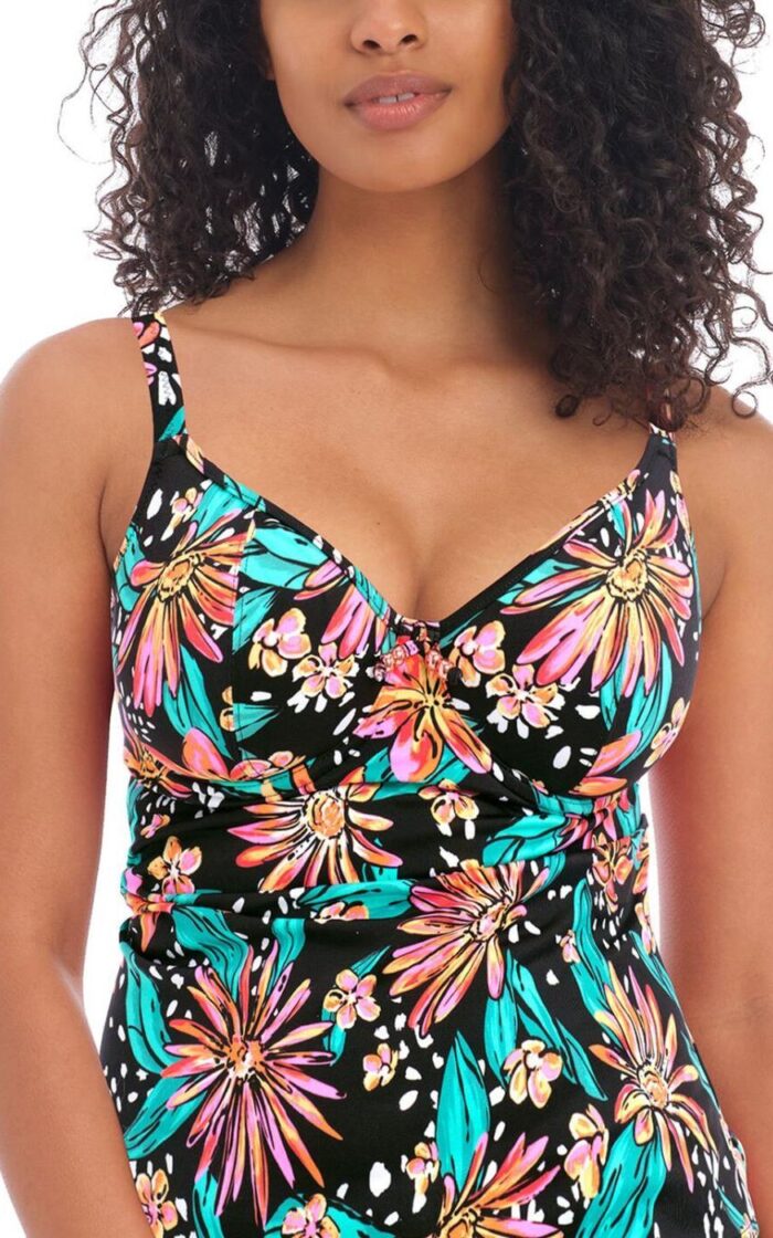 Freya Wild Daisy Plunge Tankini Top - Multi - 30E