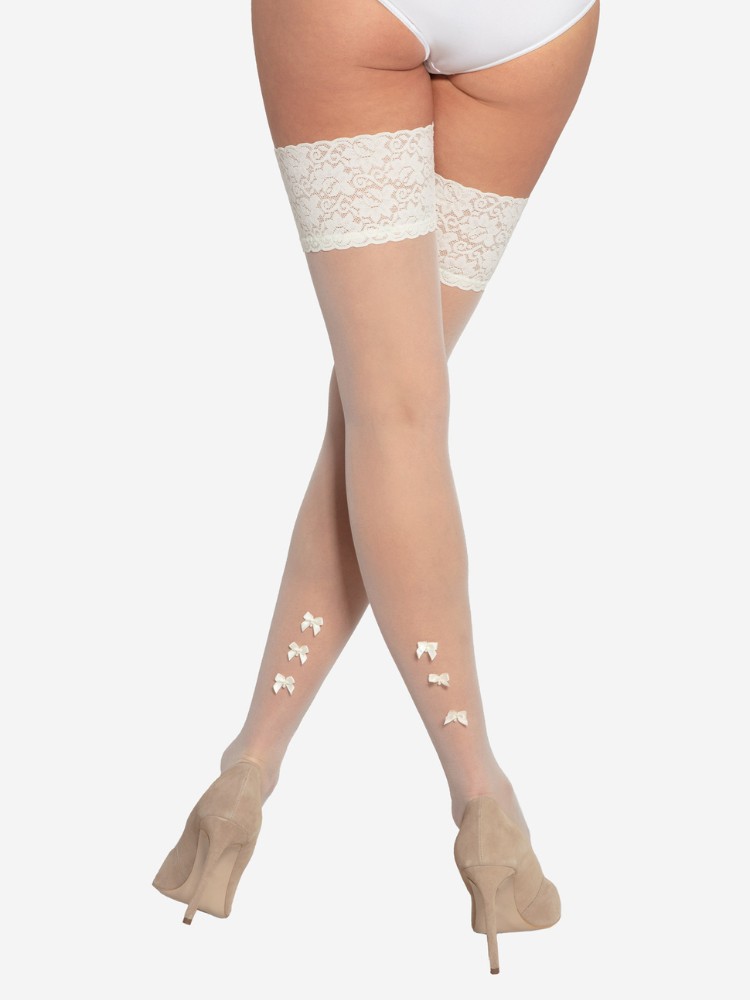 Gatta Bella Donna Bow Hold Ups