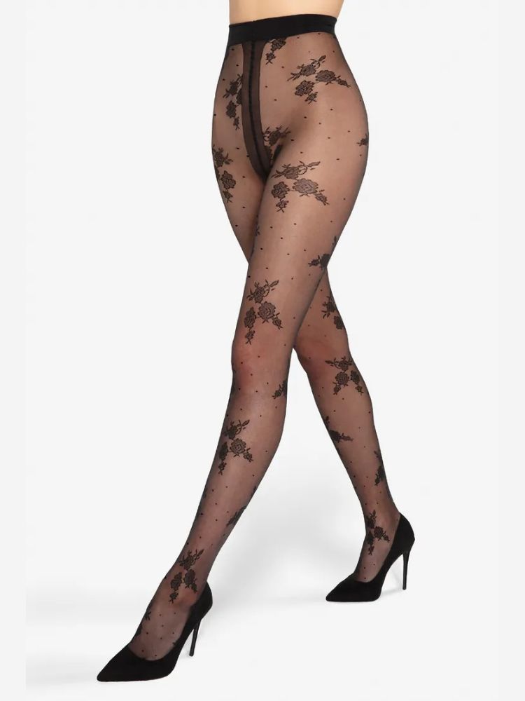 Gatta Faria Sheer Floral Tights